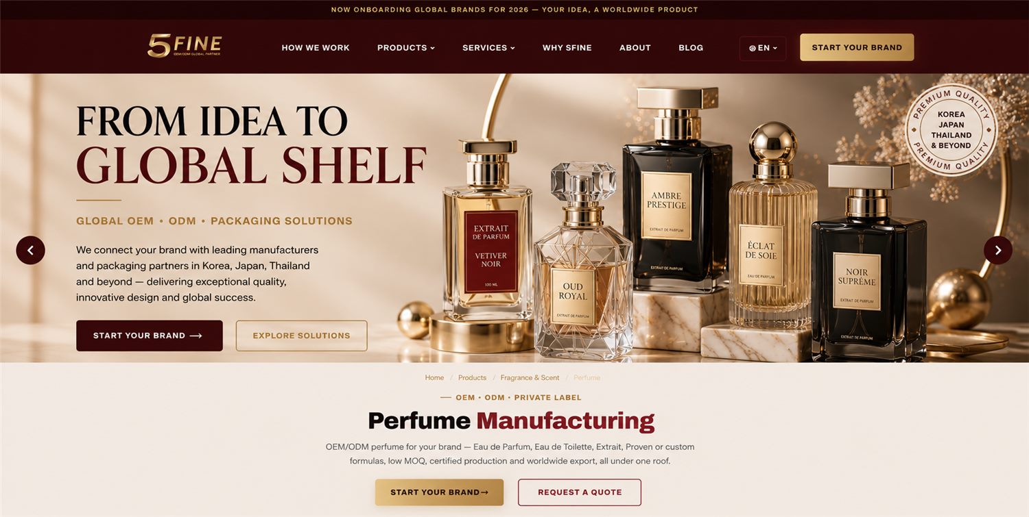 Perfume Manufacturing — 5FINE OEM/ODM fragrance & scent