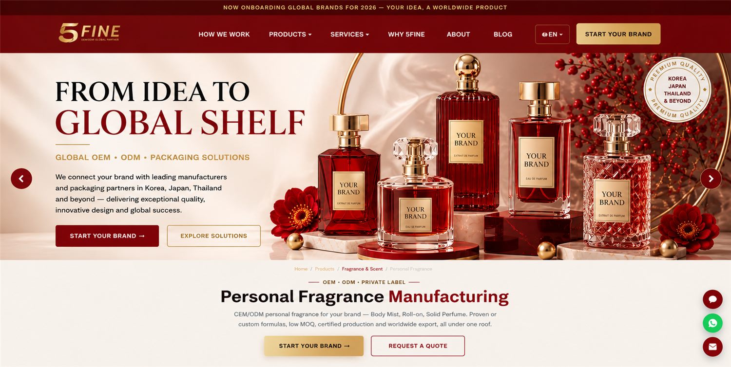 Personal Fragrance Manufacturing — 5FINE OEM/ODM fragrance & scent