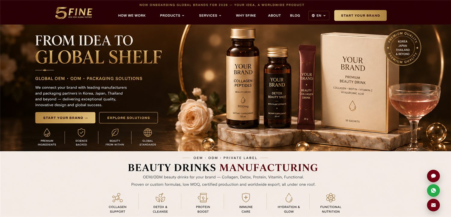 Beauty Drinks Manufacturing — 5FINE OEM/ODM dietary supplements