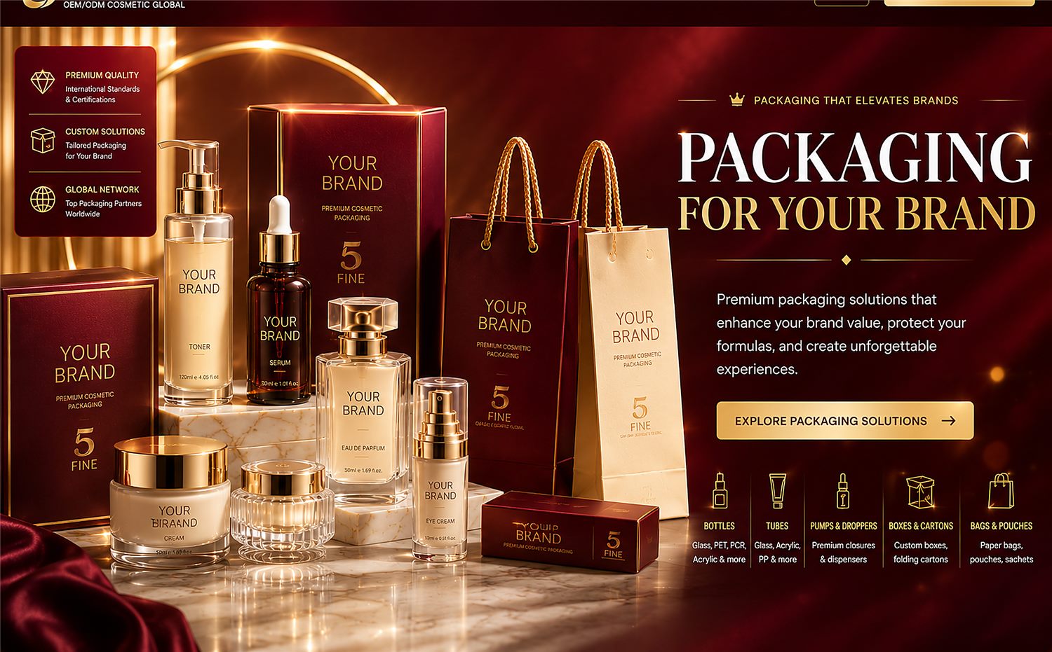 Packaging Solutions — 5FINE OEM/ODM packaging solutions for your brand