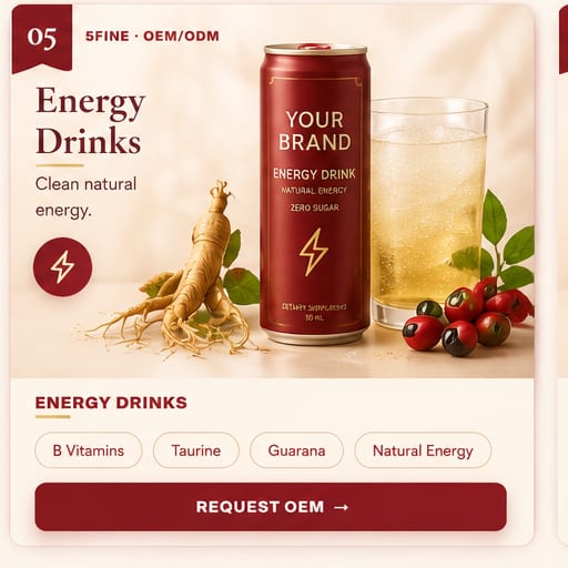 OEM Energy Drinks — 5FINE private label OEM/ODM