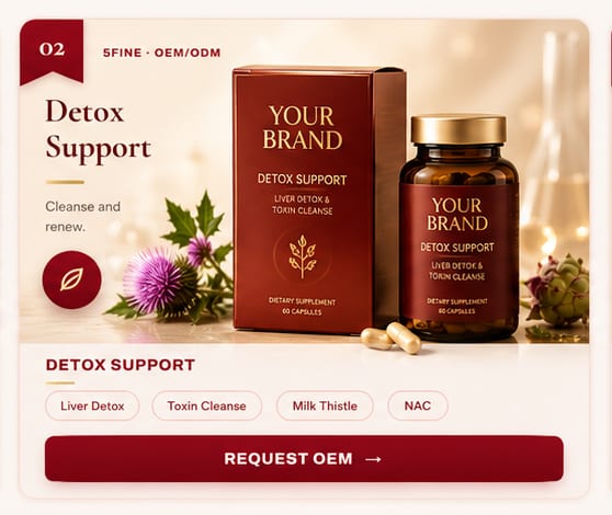 OEM Detox Support — 5FINE private label OEM/ODM