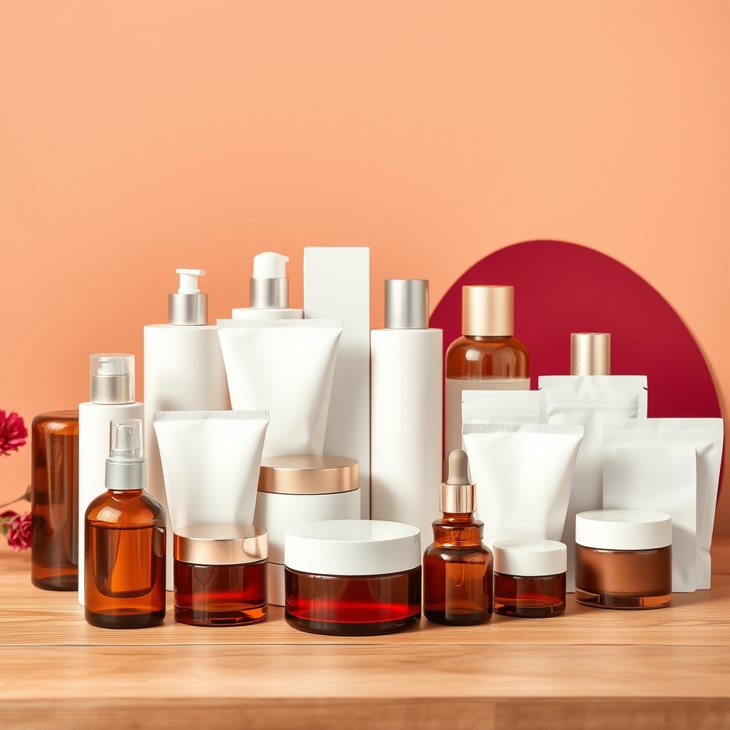 Flacons, tubes et pots cosmétiques prêts pour le remplissage