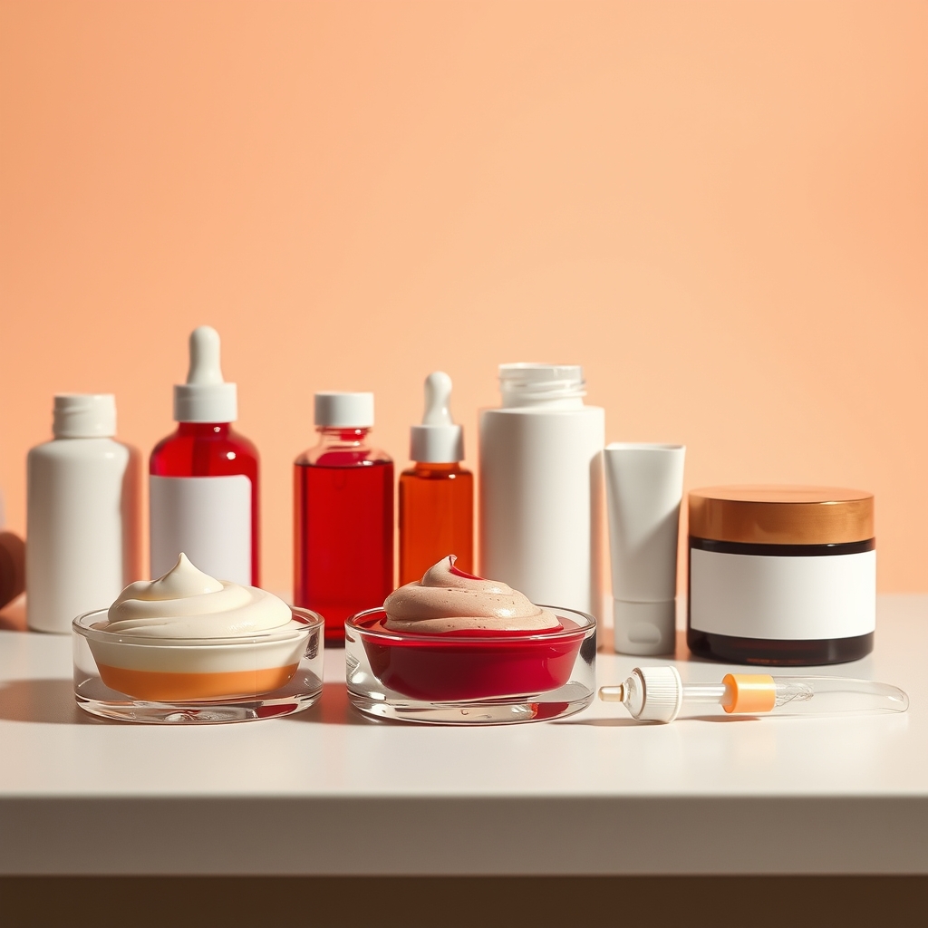 Ready formula cream and gel textures compared on a lab bench