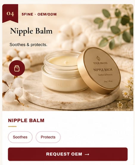 OEM Nipple Balm — 5FINE private label OEM/ODM