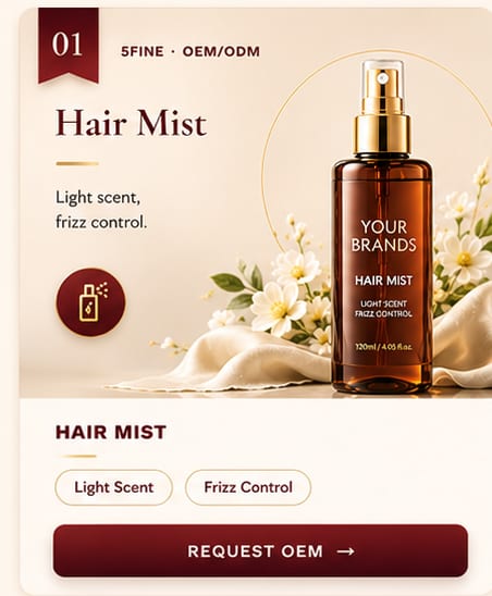 OEM Hair Mist — 5FINE private label OEM/ODM