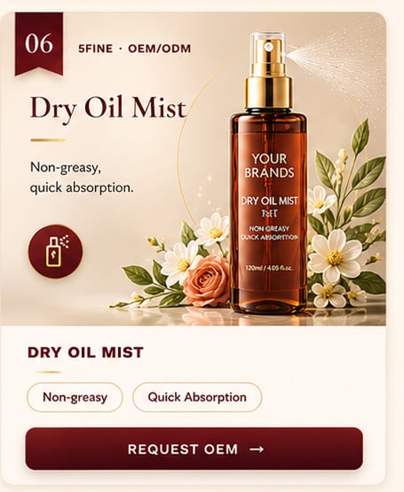 OEM Dry Oil Mist — 5FINE private label OEM/ODM