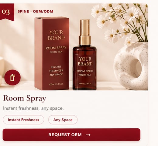 OEM Room Spray — 5FINE private label OEM/ODM