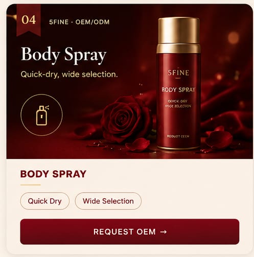 OEM Body Spray — 5FINE private label OEM/ODM