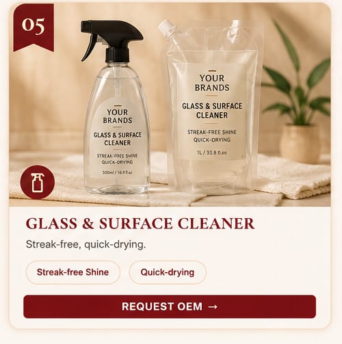 OEM Glass & Surface Cleaner — 5FINE private label OEM/ODM