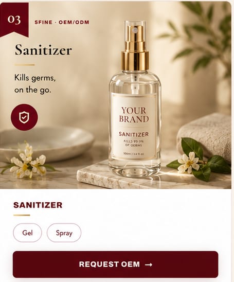 OEM Sanitizer — 5FINE private label OEM/ODM