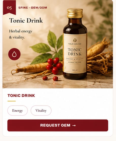 OEM Tonic Drink — 5FINE private label OEM/ODM