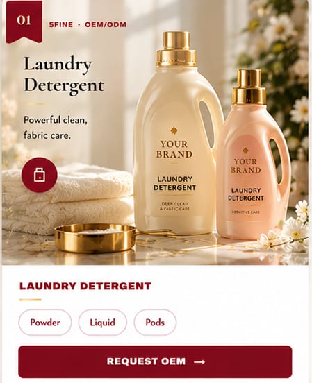 OEM Laundry Detergent — 5FINE private label OEM/ODM