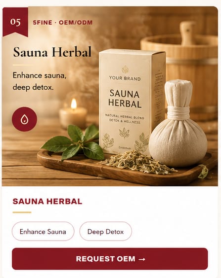 OEM Sauna Herbal — 5FINE private label OEM/ODM