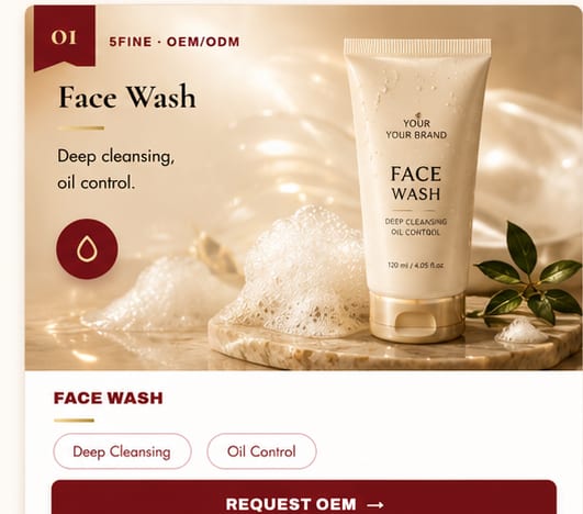 OEM Face Wash — 5FINE private label OEM/ODM