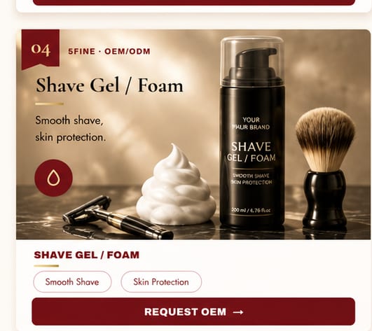 OEM Shave Gel & Foam — 5FINE private label OEM/ODM
