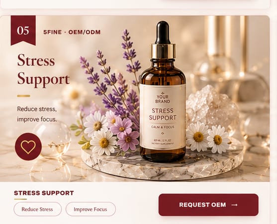 OEM Stress Support — 5FINE private label OEM/ODM