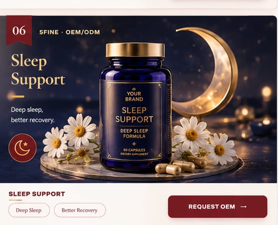 OEM Sleep Support — 5FINE private label OEM/ODM