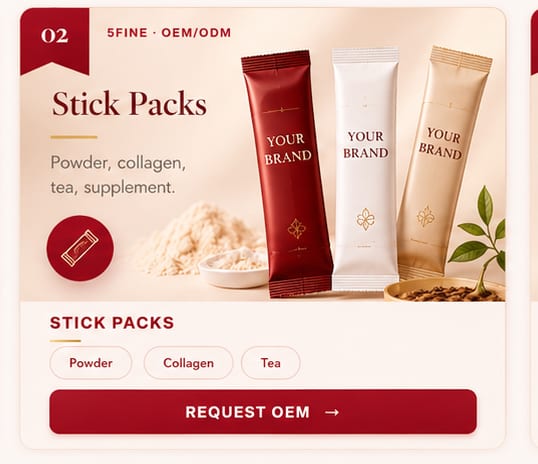 OEM Stick Packs — 5FINE private label OEM/ODM