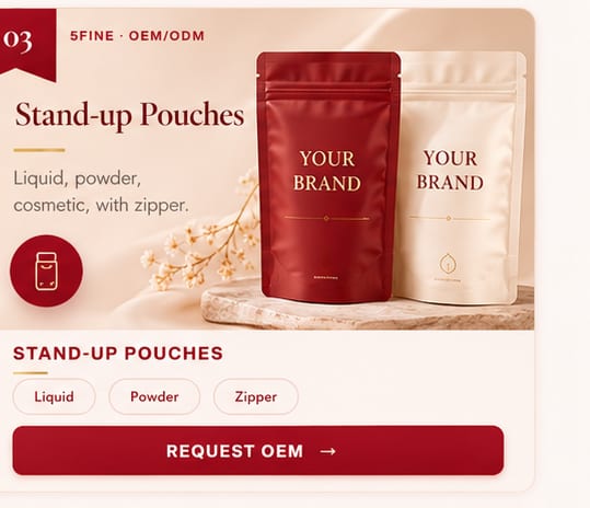 OEM Stand-up Pouches — 5FINE private label OEM/ODM