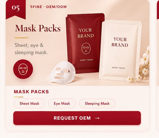 OEM Mask Packs — 5FINE private label OEM/ODM