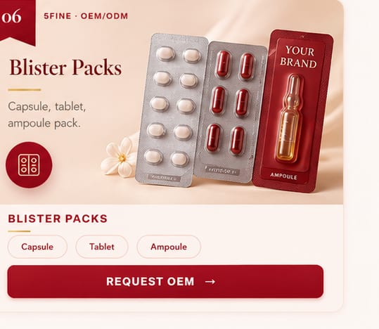 OEM Blister Packs — 5FINE private label OEM/ODM