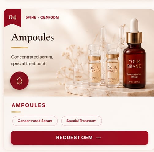 OEM Ampoules — 5FINE private label OEM/ODM