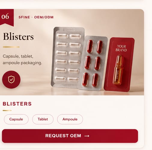 OEM Blisters — 5FINE private label OEM/ODM