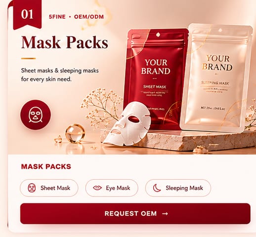 OEM Mask Packs — 5FINE private label OEM/ODM