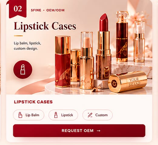 OEM Lipstick Cases — 5FINE private label OEM/ODM
