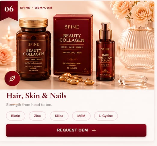 OEM Hair Skin & Nails — 5FINE private label OEM/ODM