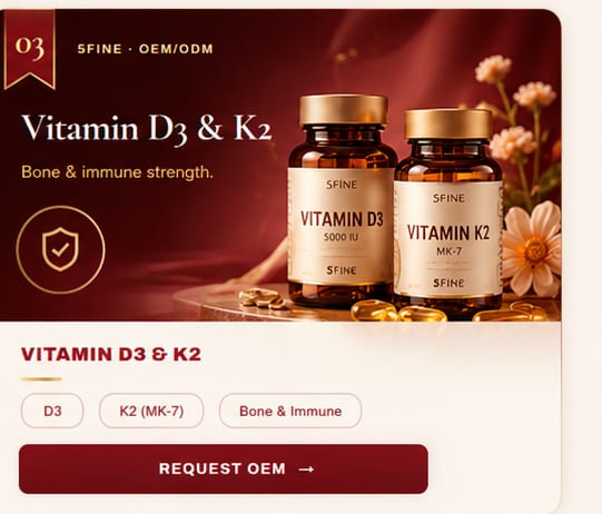 OEM Vitamin D3 & K2 — 5FINE private label OEM/ODM