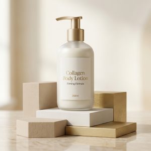 Alternative view of OEM collagen body lotion designed to improve skin elasticity and provide long-lasting hydration.